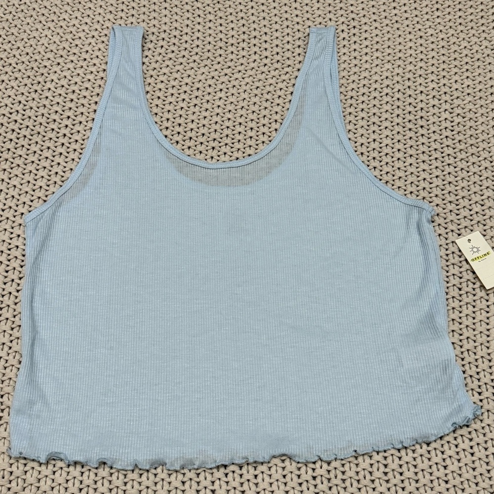 NWT Offline by Aerie Light Blue Women's Tank Top Medium